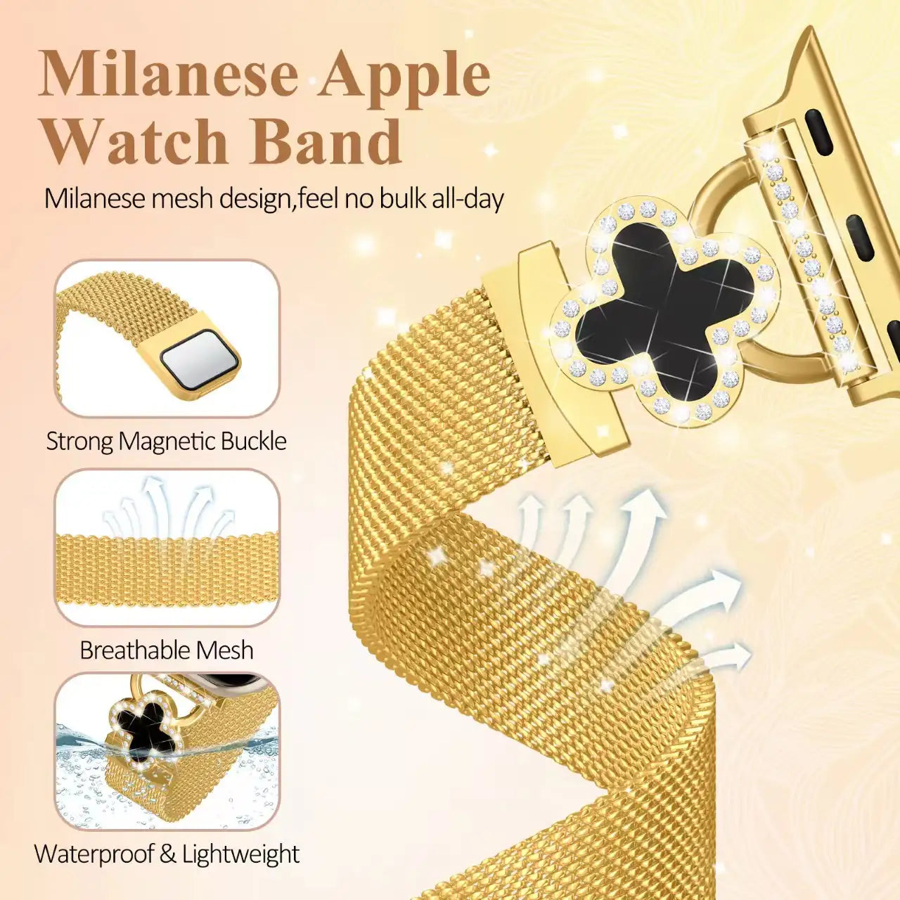 Slim-fit Milanese Clover strap For Women