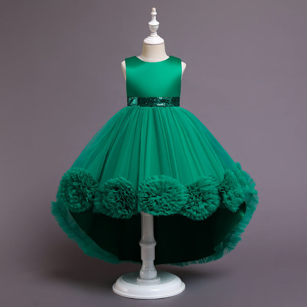 Flower Girl Dress Toddler Kids Princess Wedding Graduation Trailing Formal Special Occasions