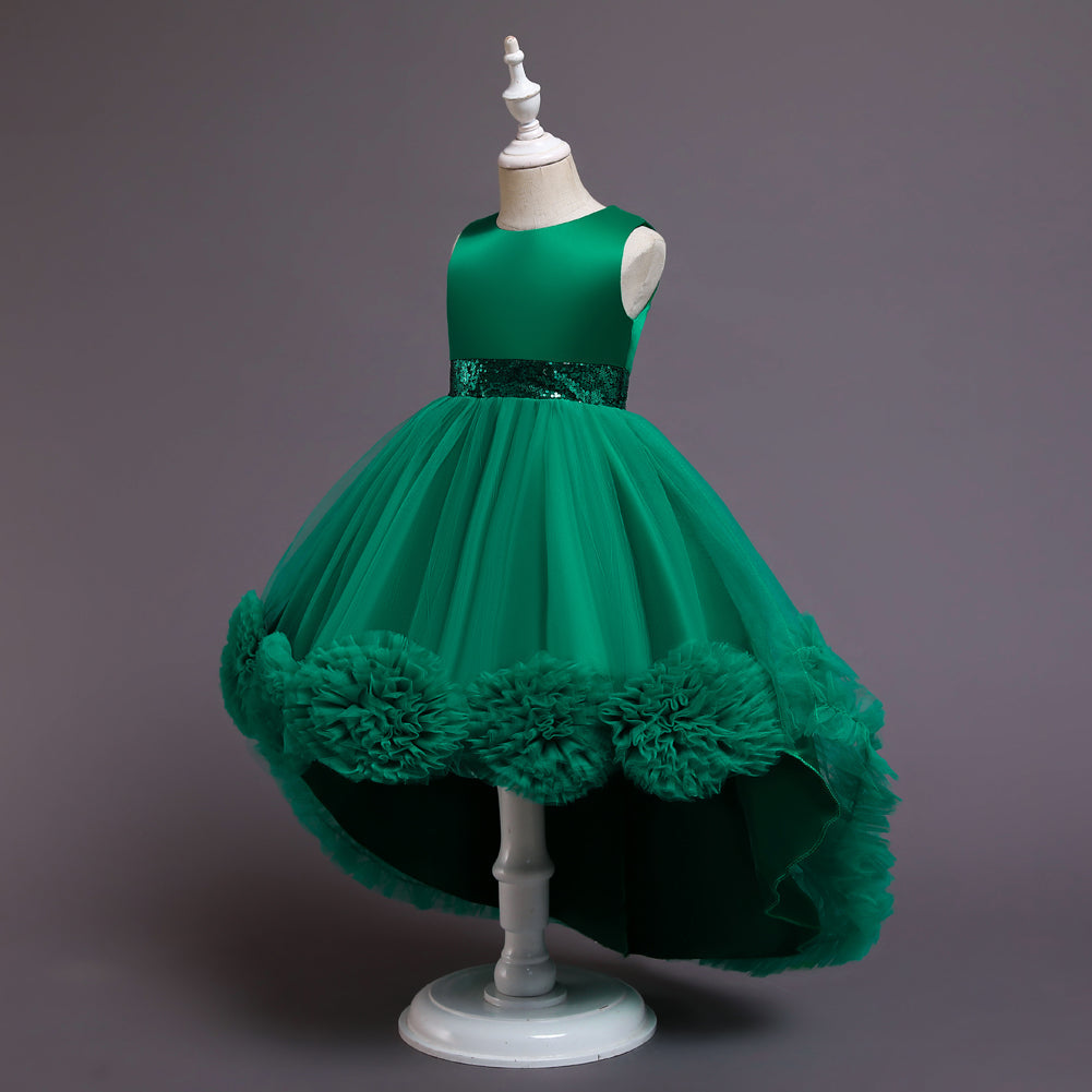 Flower Girl Dress Toddler Kids Princess Wedding Graduation Trailing Formal Special Occasions