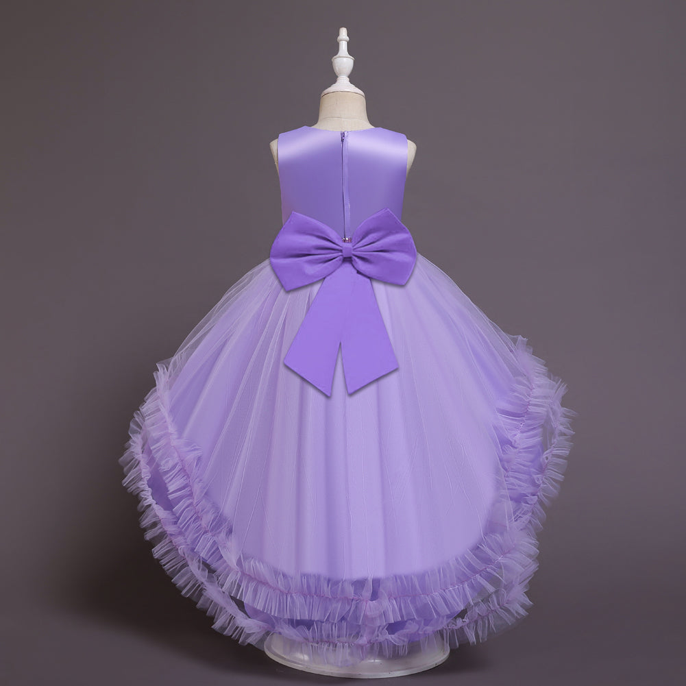 Flower Girl Dress Toddler Kids Princess Wedding Graduation Trailing Formal Special Occasions