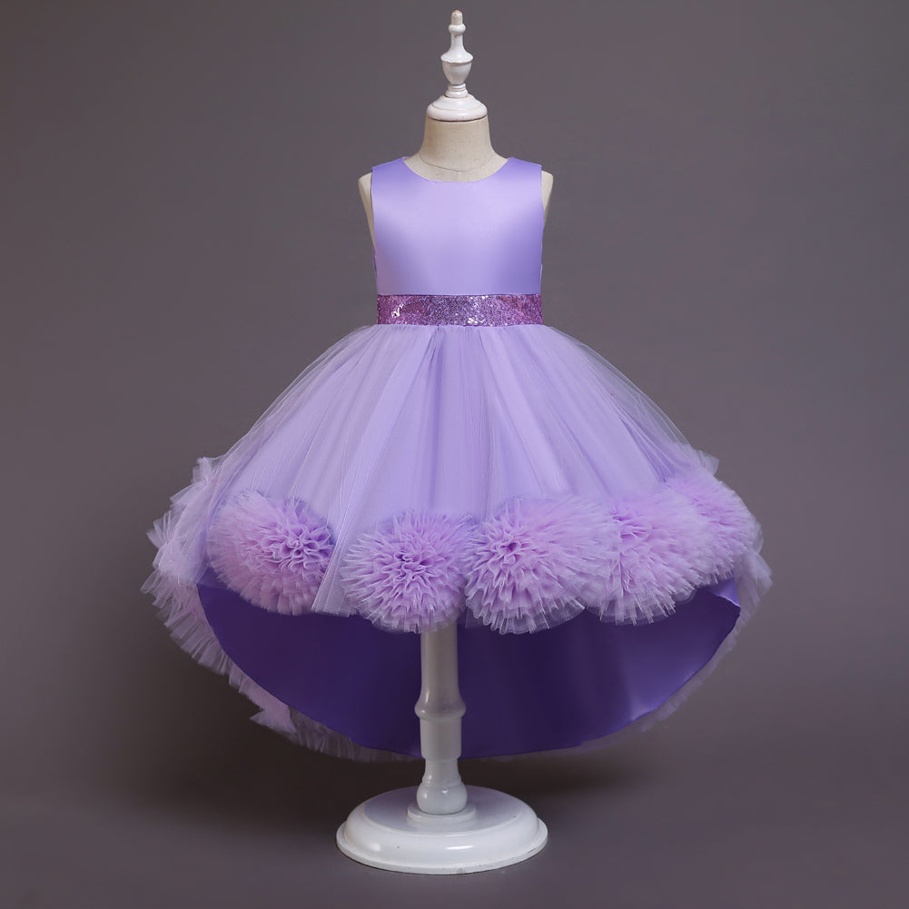 Flower Girl Dress Toddler Kids Princess Wedding Graduation Trailing Formal Special Occasions