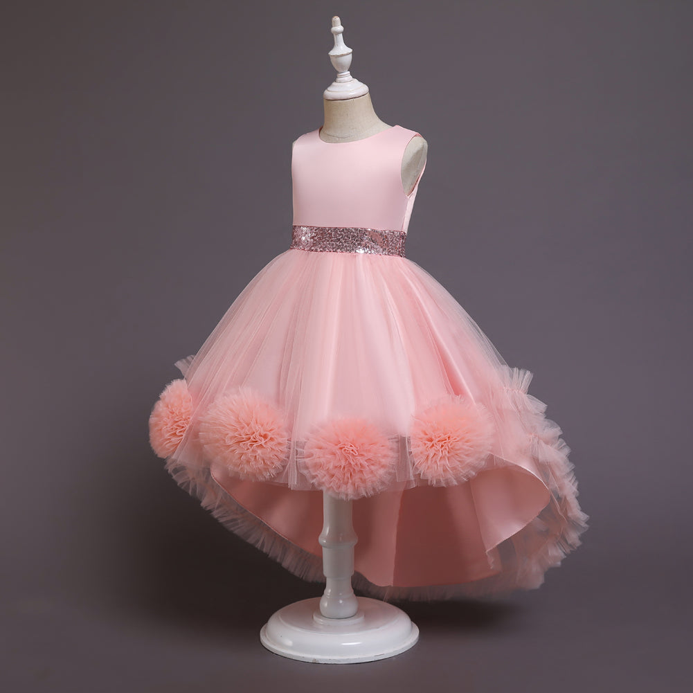Flower Girl Dress Toddler Kids Princess Wedding Graduation Trailing Formal Special Occasions