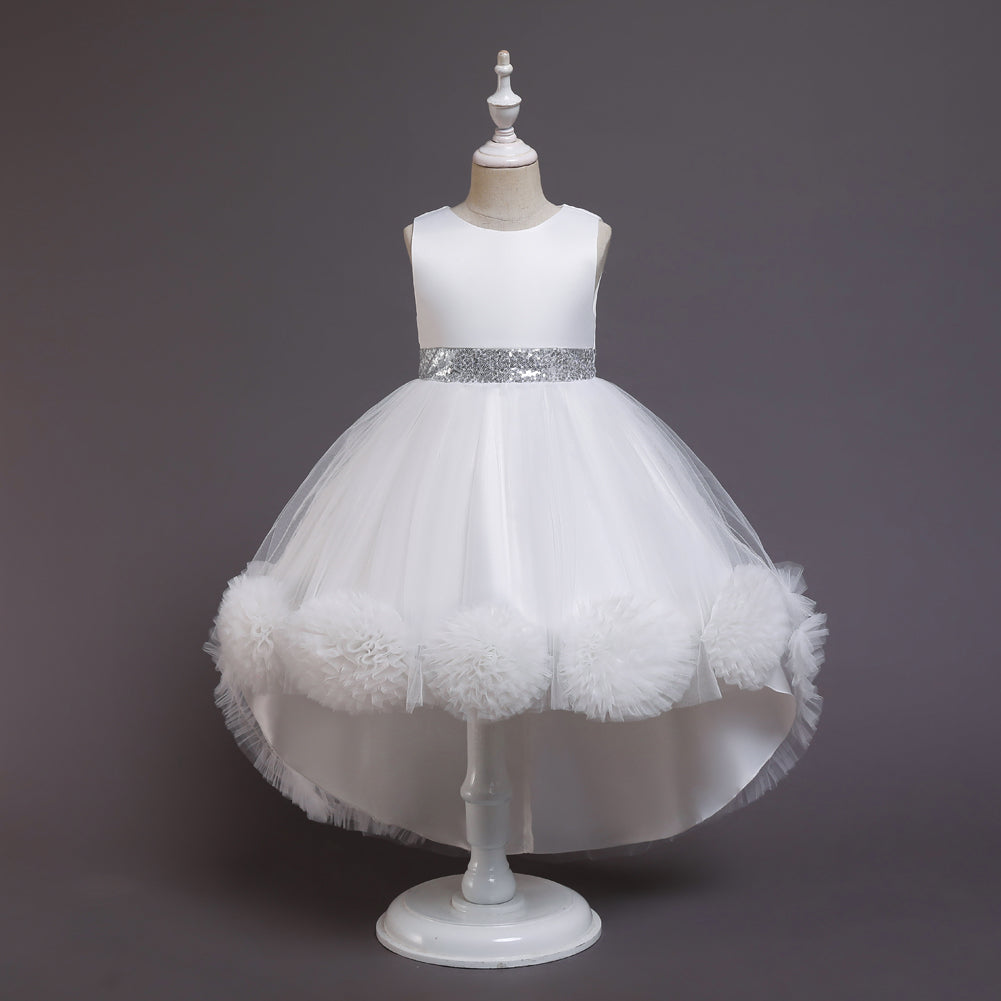 Flower Girl Dress Toddler Kids Princess Wedding Graduation Trailing Formal Special Occasions