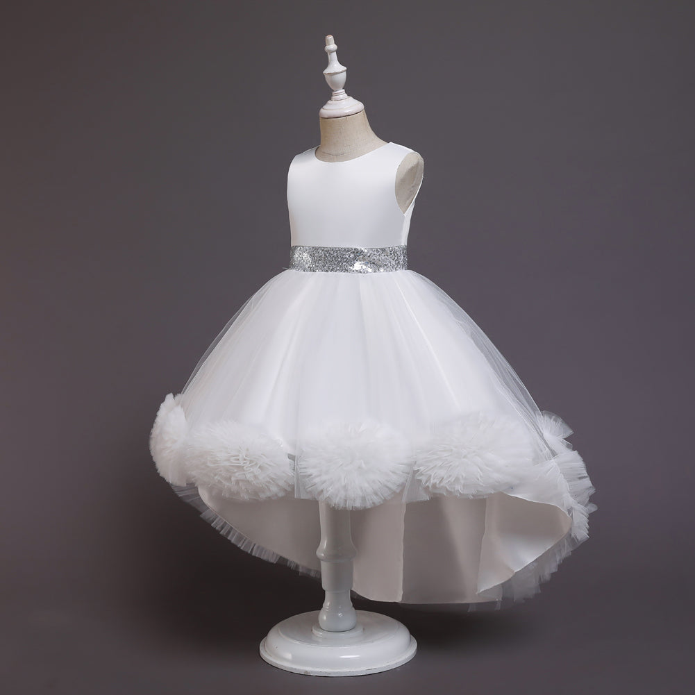 Flower Girl Dress Toddler Kids Princess Wedding Graduation Trailing Formal Special Occasions