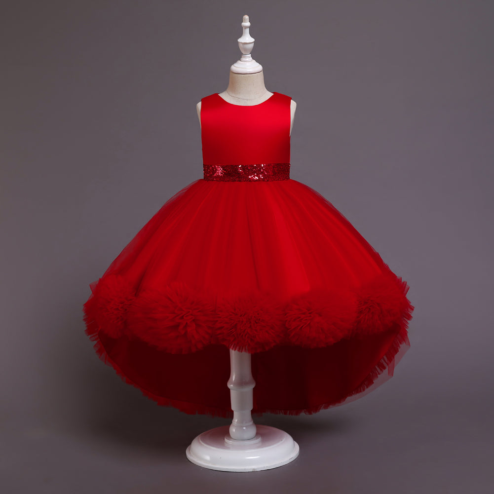 Flower Girl Dress Toddler Kids Princess Wedding Graduation Trailing Formal Special Occasions