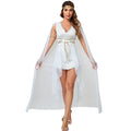 Ancient Greek goddess Costume Woman Cosplay Halloween With Cape