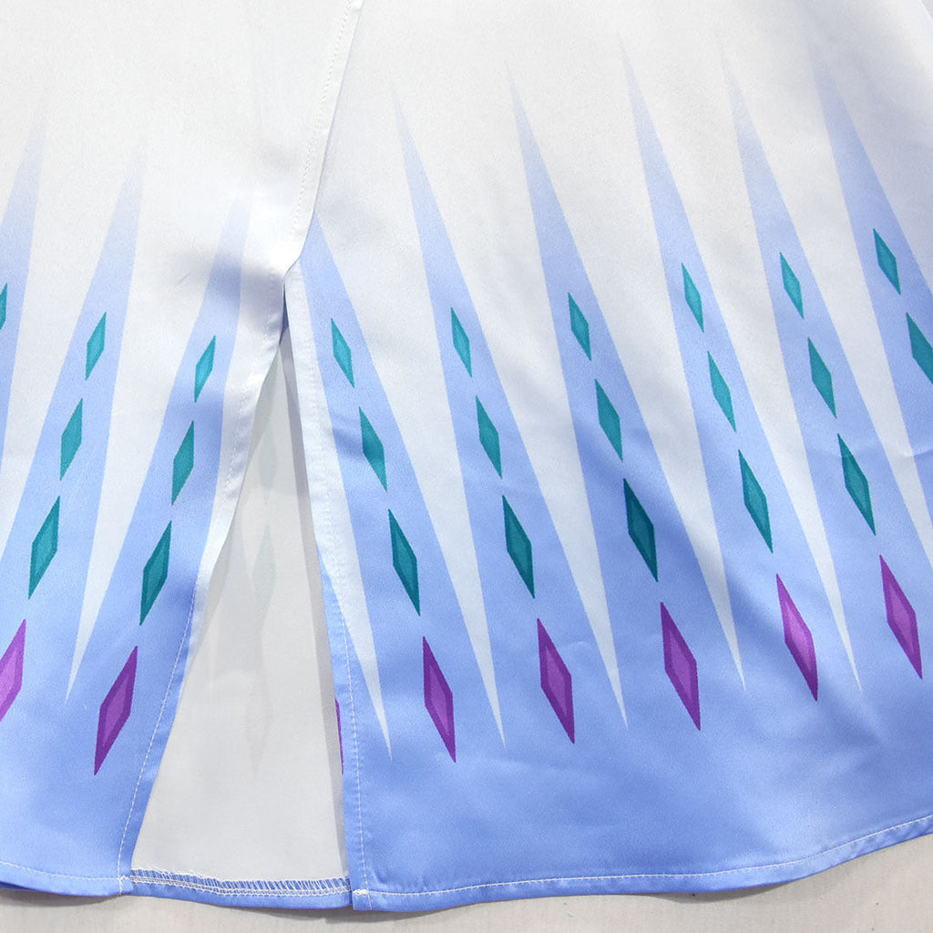 Frozen 2 Girls Elsa Princess Long Sleeve Cosplay Costume Dresses With Cape For Party Holidays