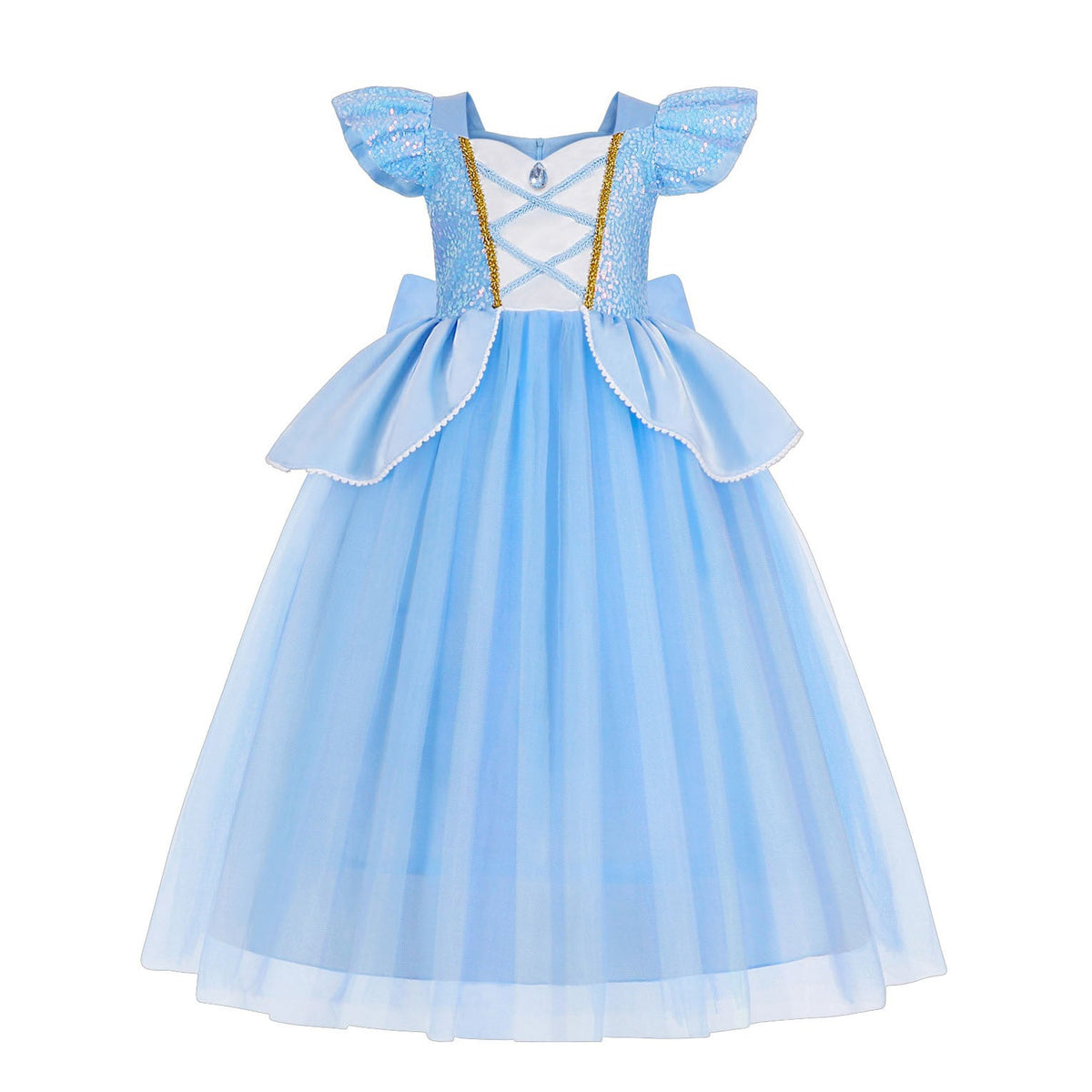 New Girl Princess Rapunzel Belle Cinderella Costume Dresses For Cosplay Halloween Party