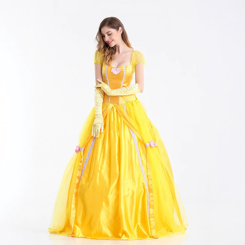 Belle Princess Dresses Beauty and the Beast Costume Woman Cosplay Halloween