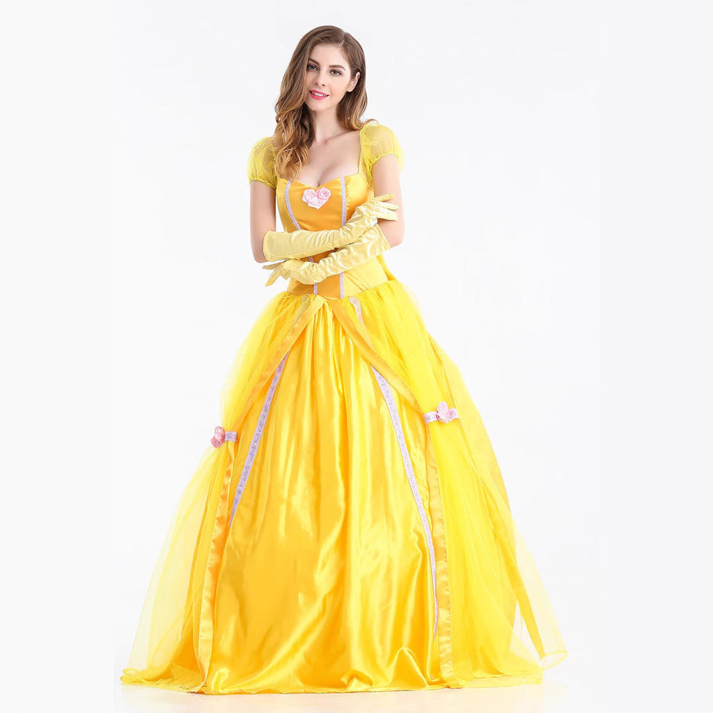 Belle Princess Dresses Beauty and the Beast Costume Woman Cosplay Halloween