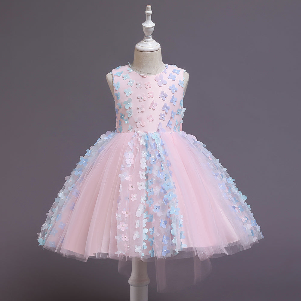 Baby Toddler Butterfly Long Mesh Flower Girl Dresses