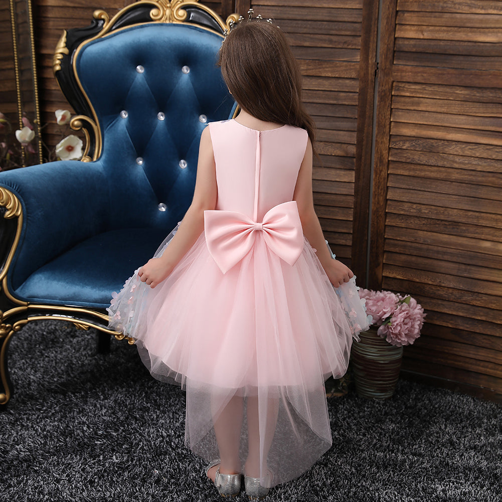 Baby Toddler Butterfly Long Mesh Flower Girl Dresses