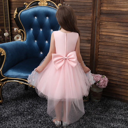 Baby Toddler Butterfly Long Mesh Flower Girl Dresses