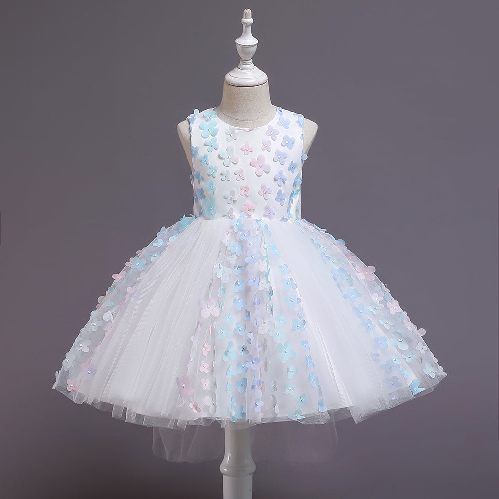 Baby Toddler Butterfly Long Mesh Flower Girl Dresses