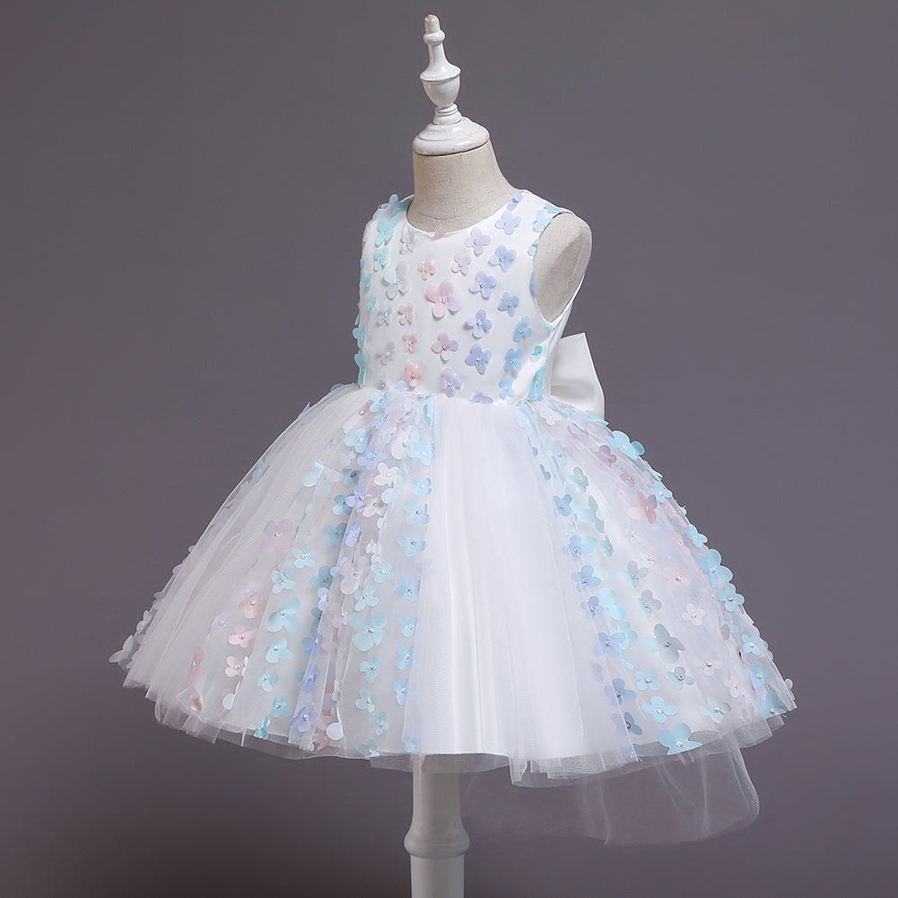 Baby Toddler Butterfly Long Mesh Flower Girl Dresses