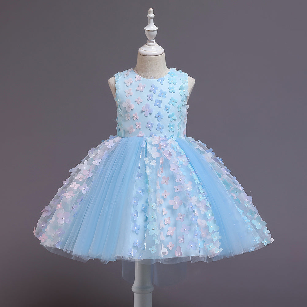 Baby Toddler Butterfly Long Mesh Flower Girl Dresses