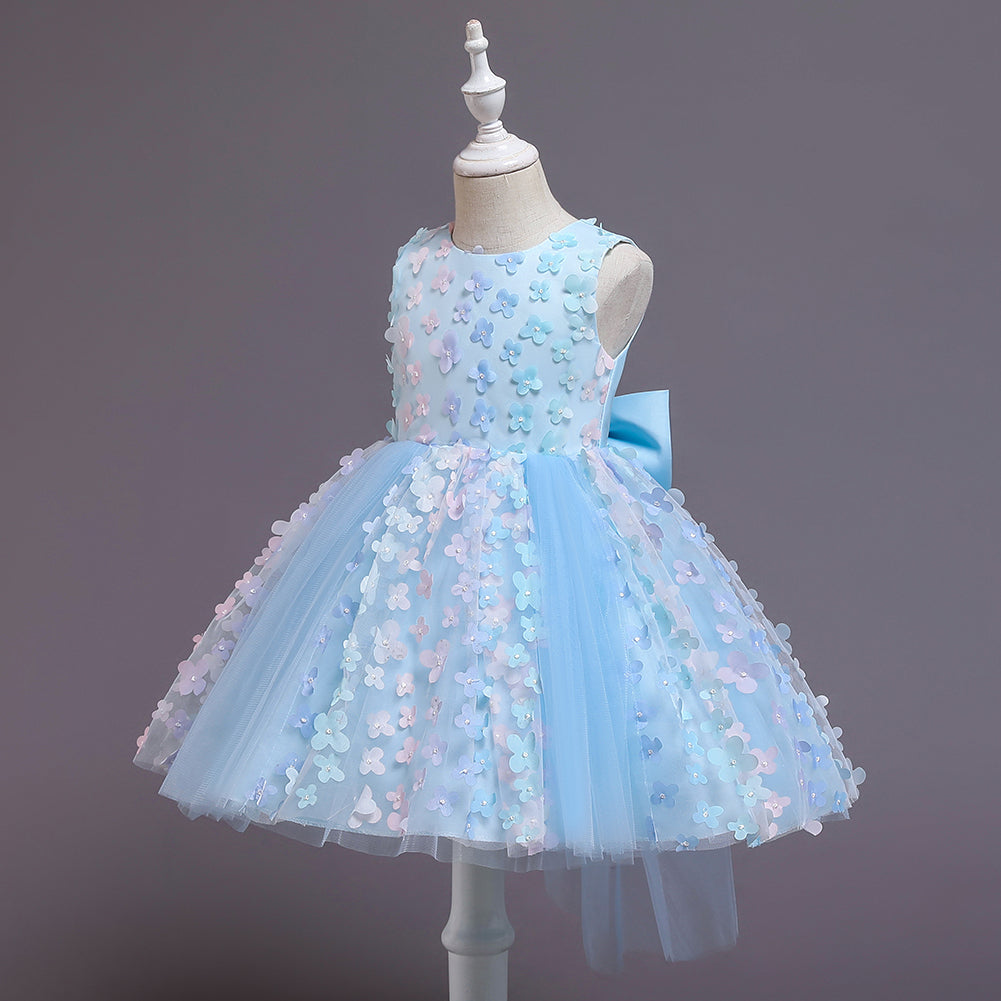 Baby Toddler Butterfly Long Mesh Flower Girl Dresses