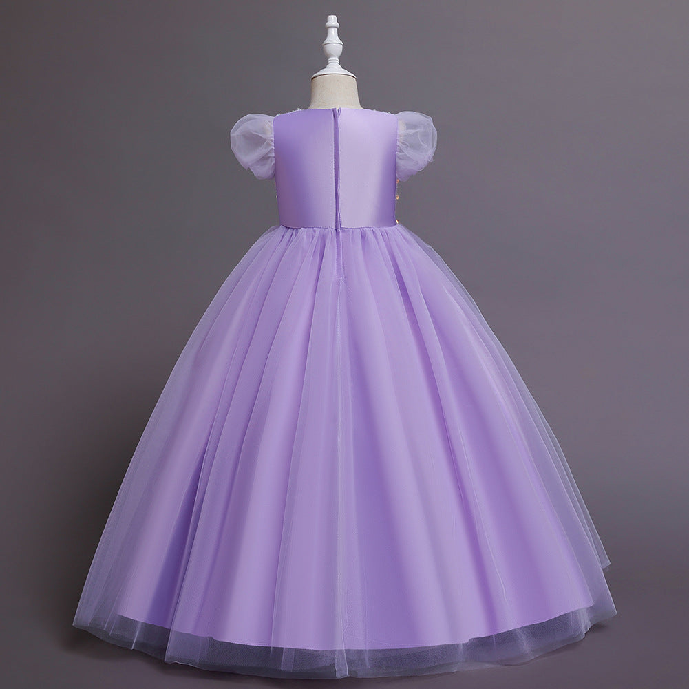 Girl Formal Sequins Wedding Dresses Ball Gown Birthday Holiday Party Bridesmaid