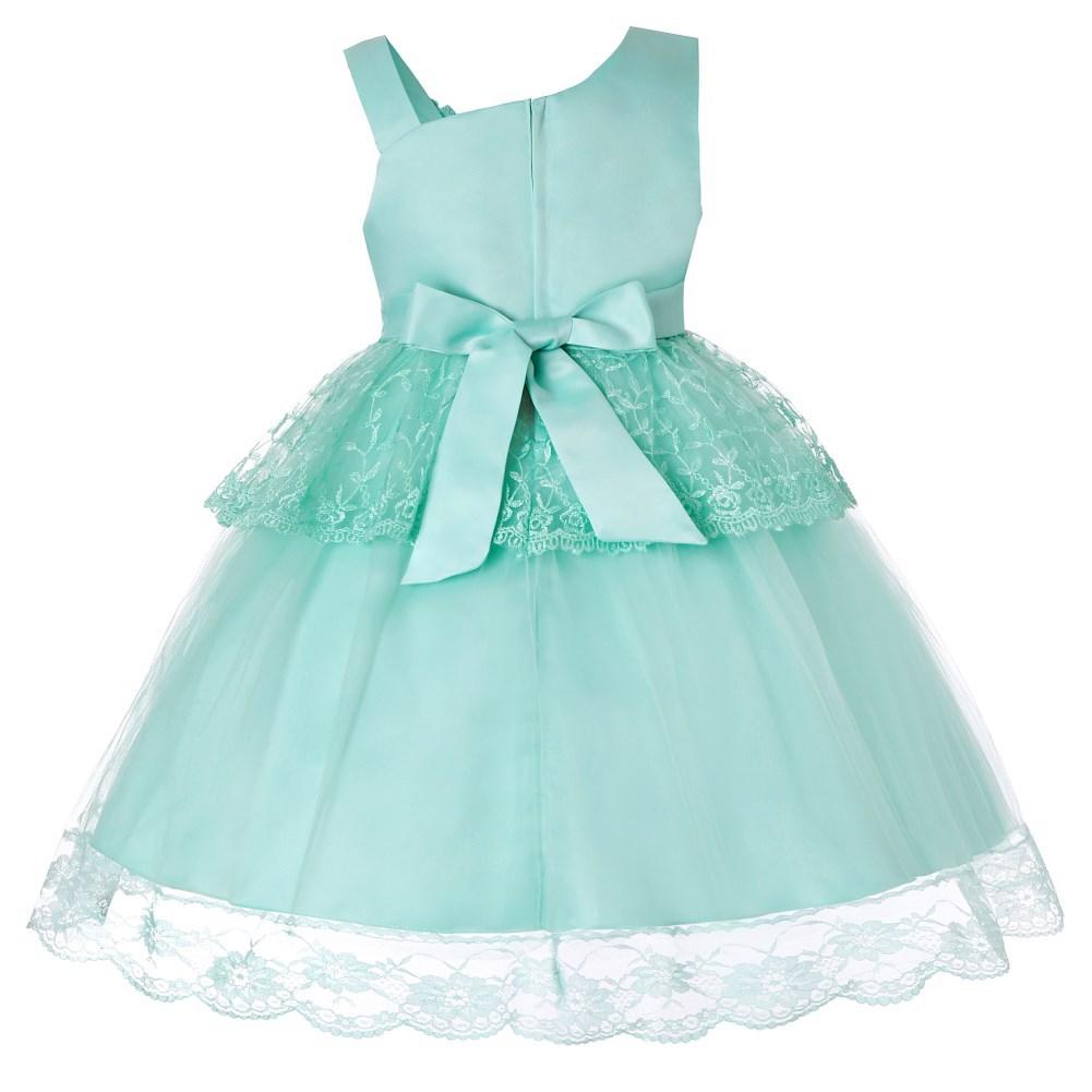Flower Girl Dresses Lace Cute Princess Kids Formal Wedding Birthday Holiday Party