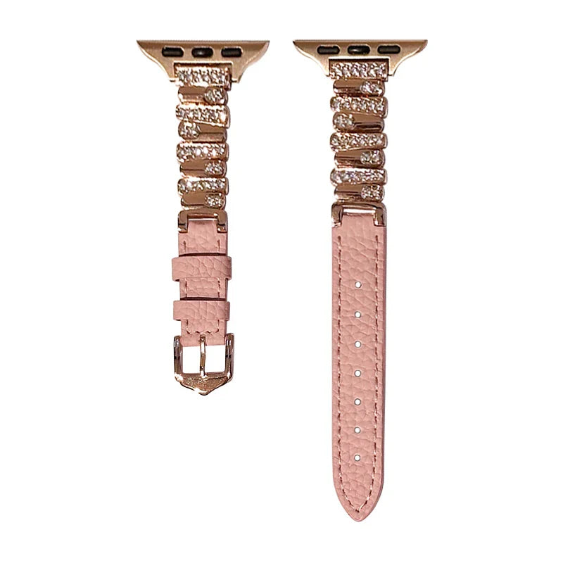 Irregular Leather Strap For Apple Watch
