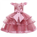 Flower Girl Dresses Ruffle Toddler Kids Knee Length Princess Wedding Formal Holiday Birthday Party