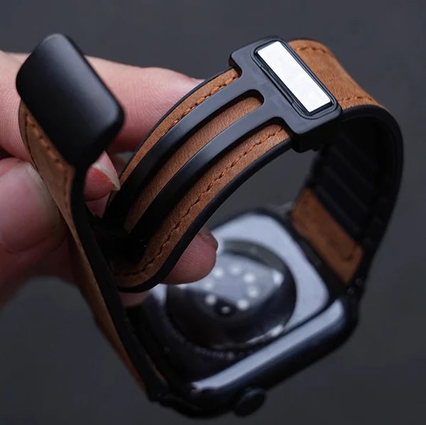 Silicone Magnetic Leather Strap