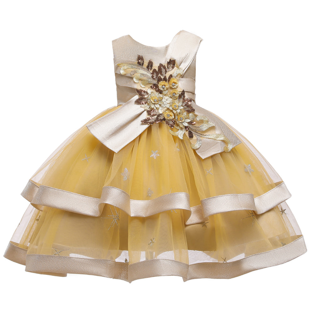 Flower Girl Dresses Kids Princess Wedding Bridesmaid Formal Floral
