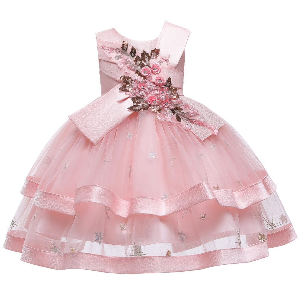 Flower Girl Dresses Kids Princess Wedding Bridesmaid Formal Floral
