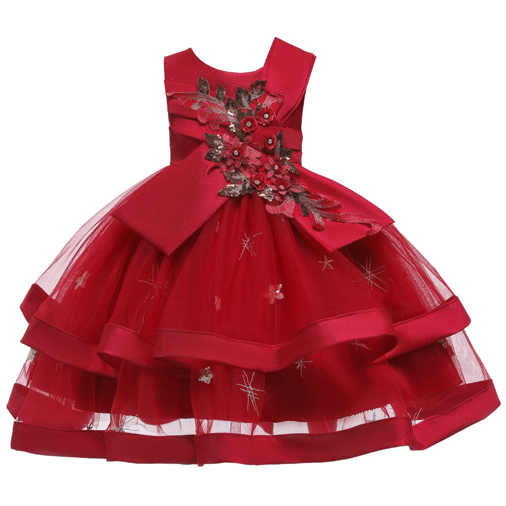 Flower Girl Dresses Kids Princess Wedding Bridesmaid Formal Floral