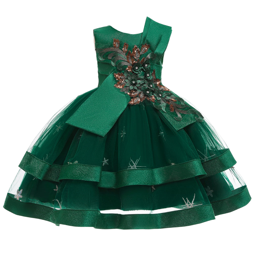 Flower Girl Dresses Kids Princess Wedding Bridesmaid Formal Floral