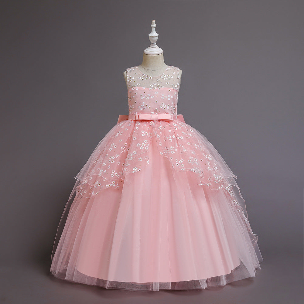 Flower Girl Dresses Wedding Formal Ball Gown For Birthday Holiday Party Bridesmaid