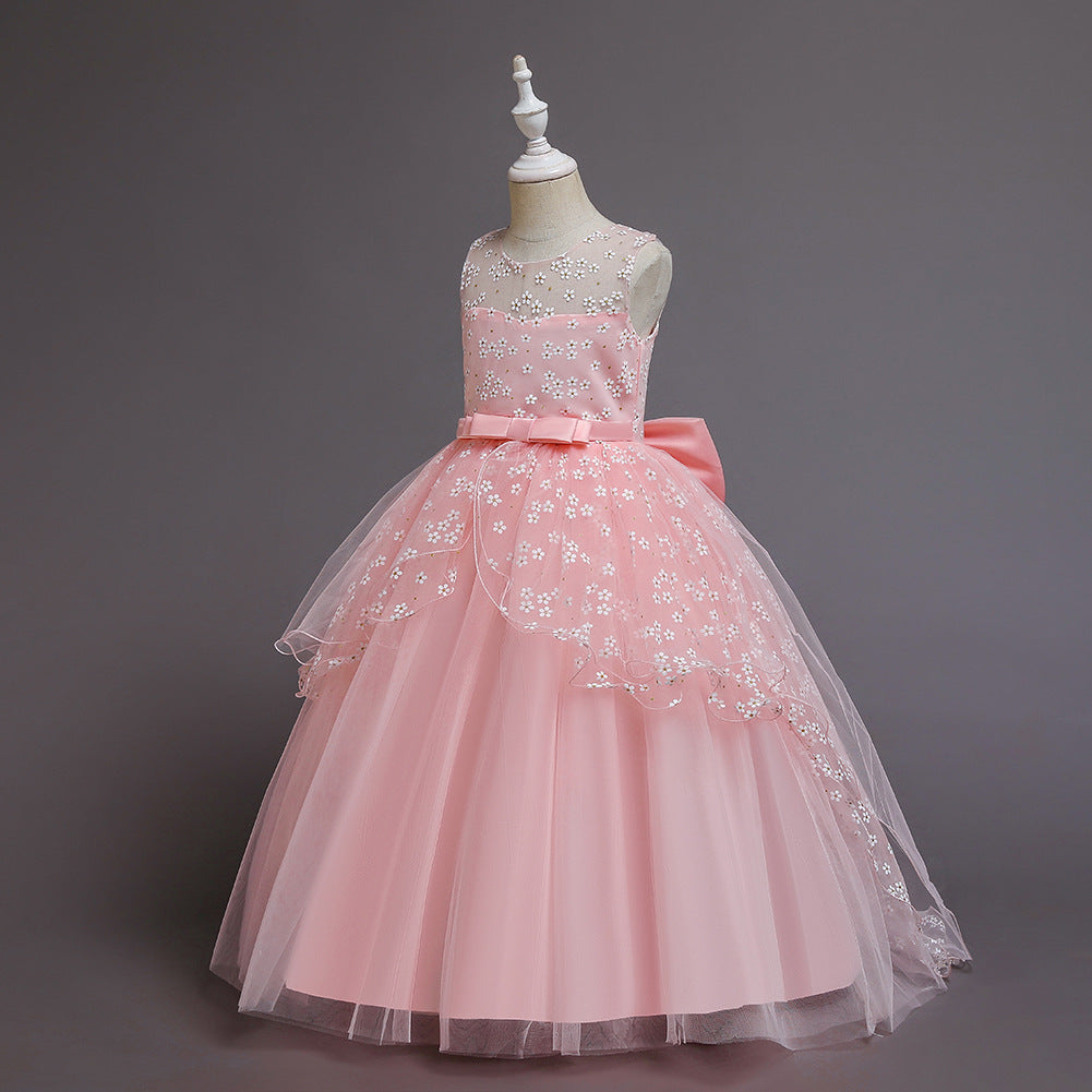 Flower Girl Dresses Wedding Formal Ball Gown For Birthday Holiday Party Bridesmaid