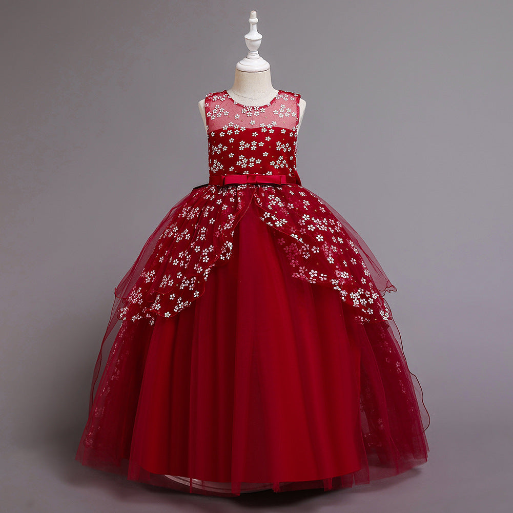 Flower Girl Dresses Wedding Formal Ball Gown For Birthday Holiday Party Bridesmaid