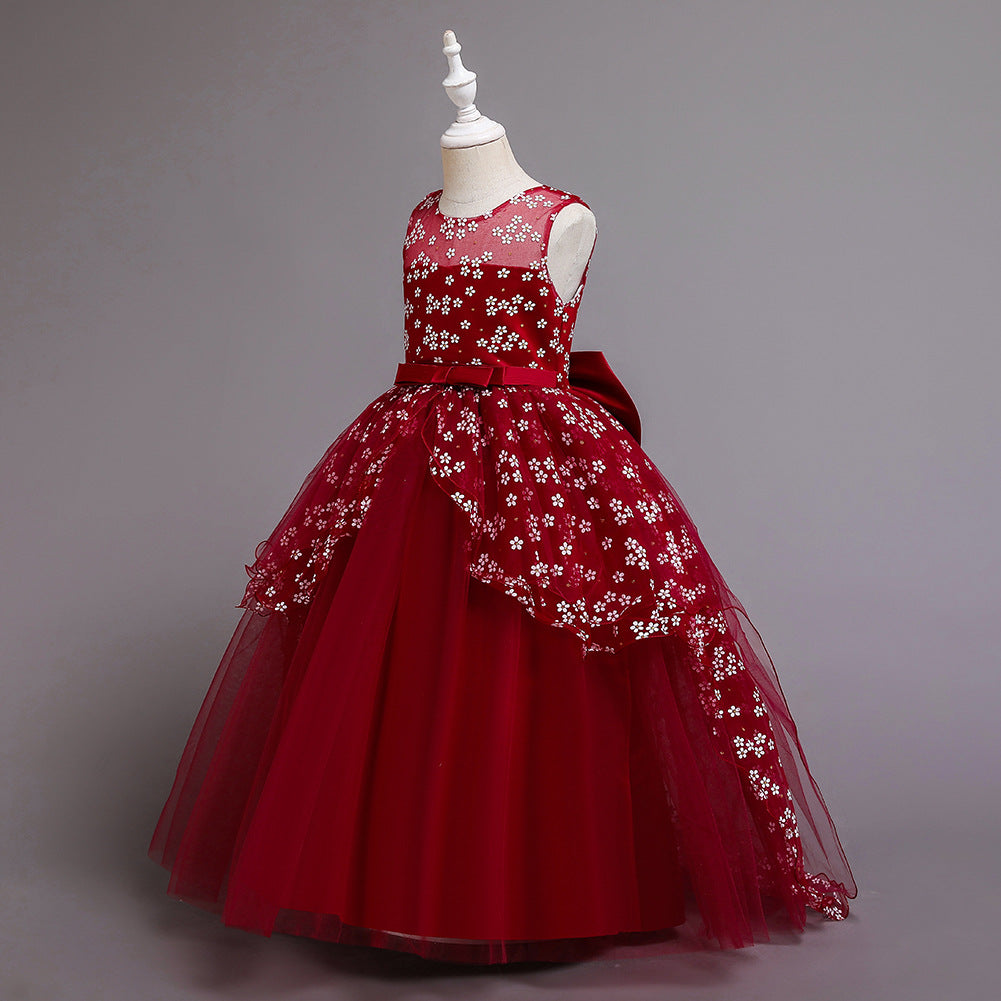 Flower Girl Dresses Wedding Formal Ball Gown For Birthday Holiday Party Bridesmaid