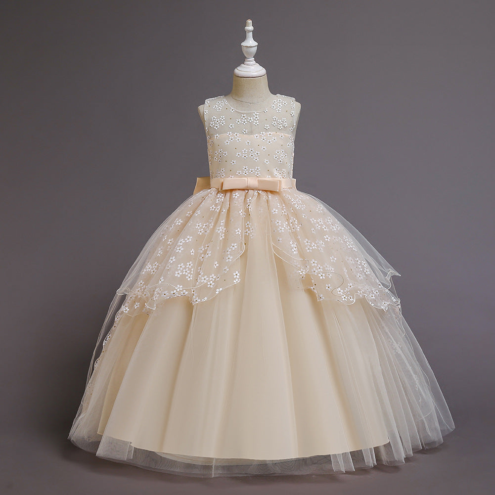 Flower Girl Dresses Wedding Formal Ball Gown For Birthday Holiday Party Bridesmaid