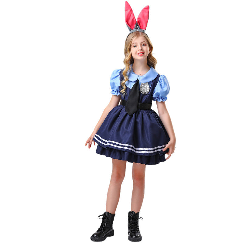 Zootopia Judy Cosplay Rabbit Girl Costume Dress For Party Holiday Wedding