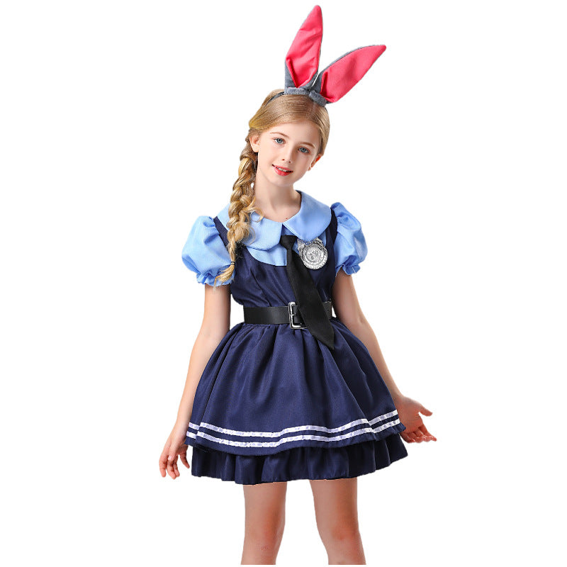 Zootopia Judy Cosplay Rabbit Girl Costume Dress For Party Holiday Wedding