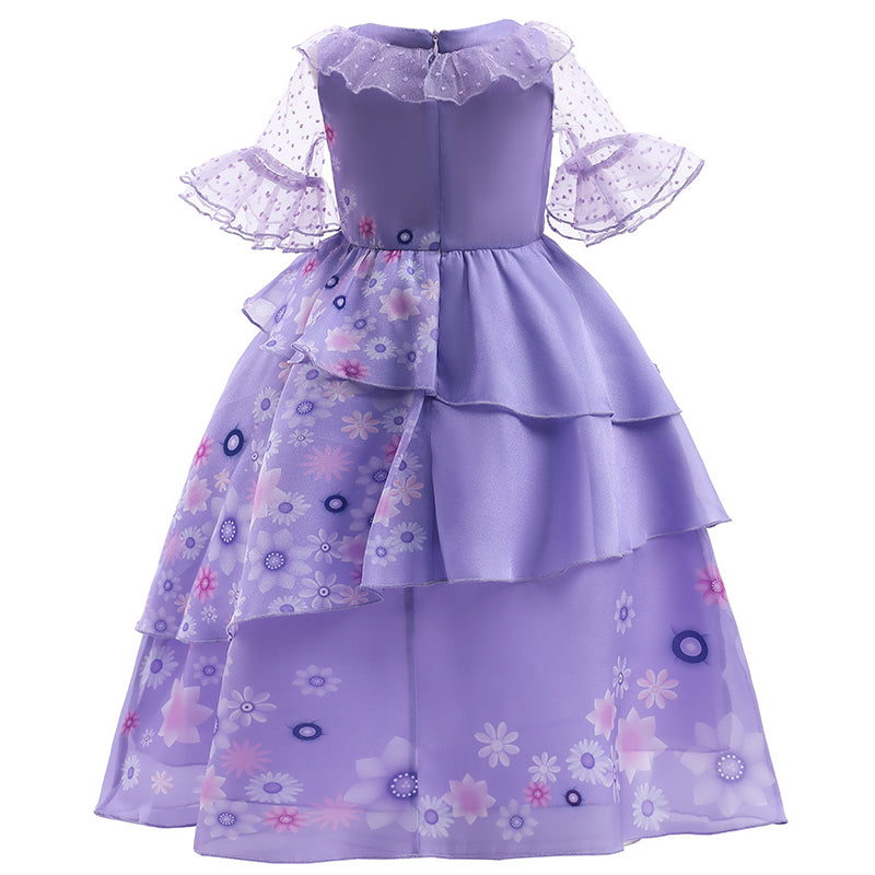 New Encanto Isabela Inspirated Cosplay Girl Costume Dresses