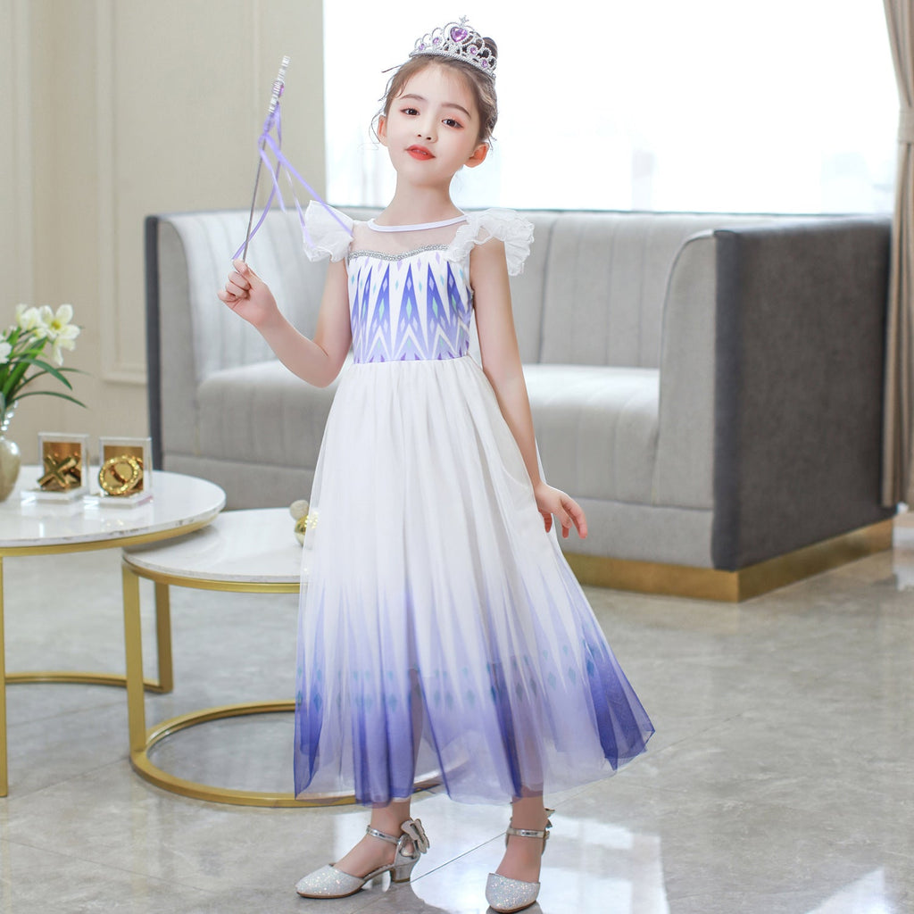 Frozen 2 Elsa Princess Girl Costume Dresses For Holiday Party