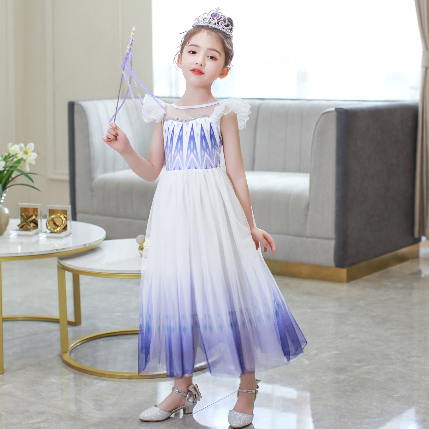 Frozen 2 Elsa Princess Girl Costume Dresses For Holiday Party