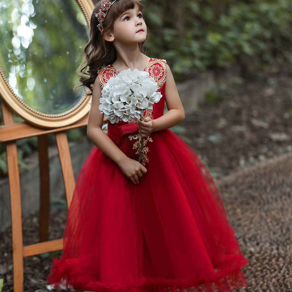 Flower Girl Dress Princess Dress Formal Sequins Wedding Birthday Costume Party Holiday