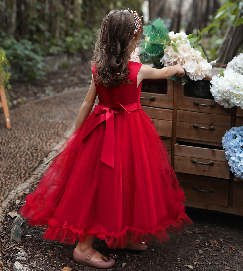 Flower Girl Dress Princess Dress Formal Sequins Wedding Birthday Costume Party Holiday