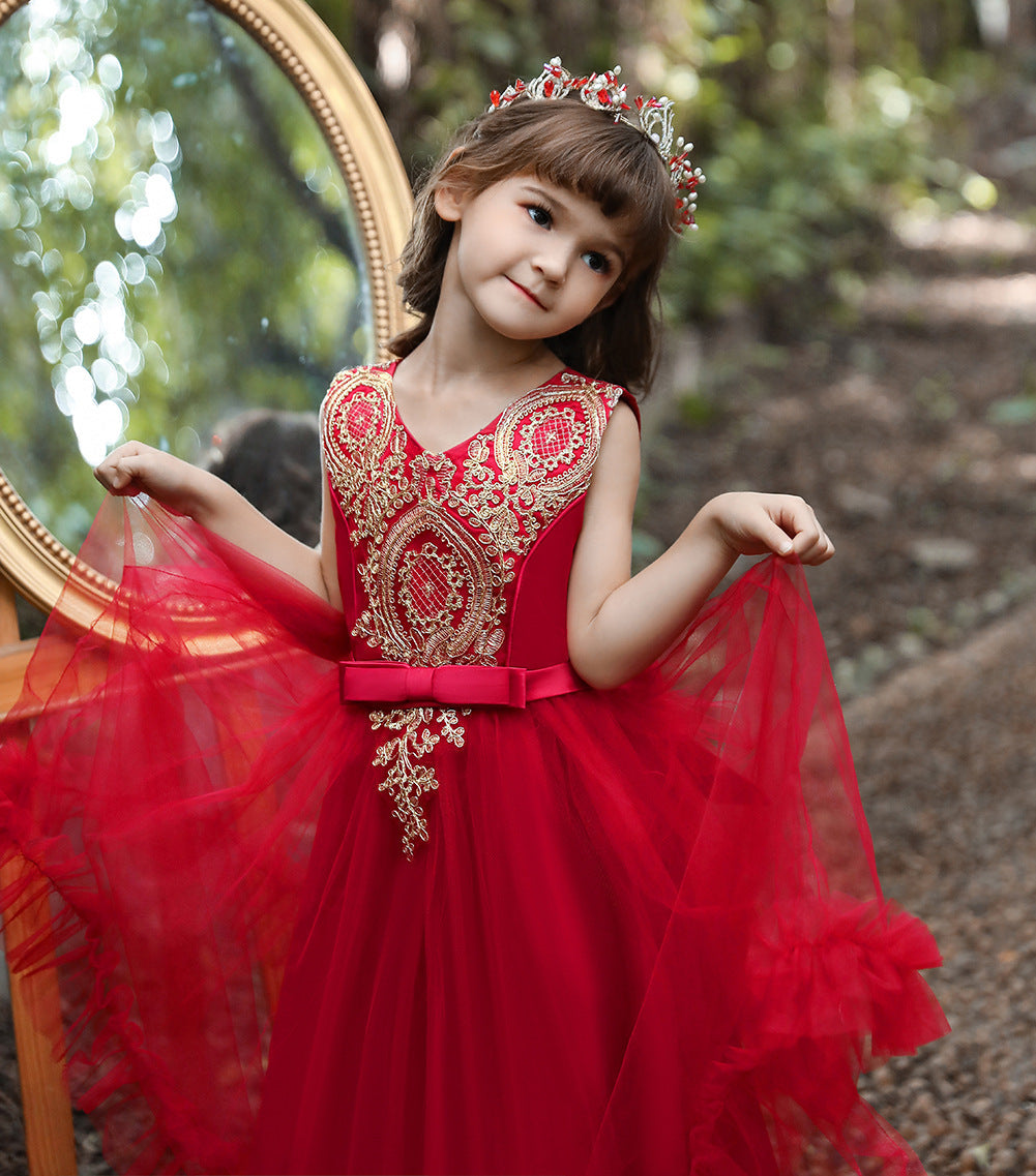 Flower Girl Dress Princess Dress Formal Sequins Wedding Birthday Costume Party Holiday