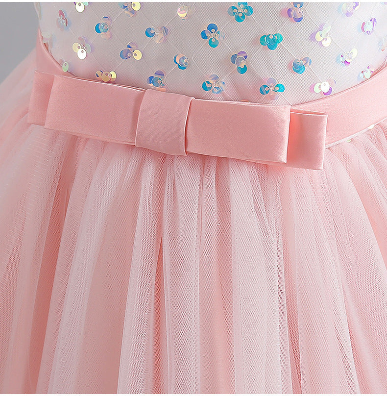 Flower Girl Dress Sequins Wedding Princess Dress Birthday Party Holiday Ball Gown