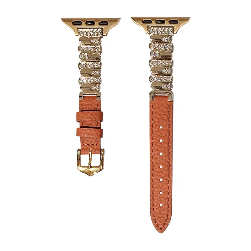 Irregular Leather Strap For Apple Watch