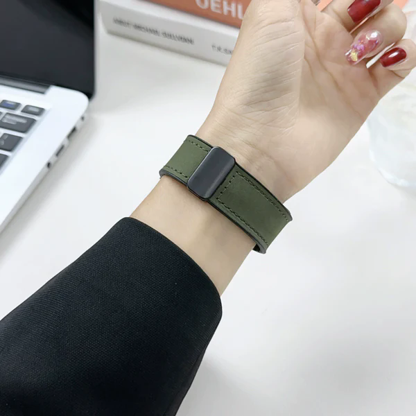 Silicone Magnetic Leather Strap