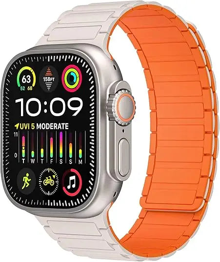 Silicone magnetic loop watch band