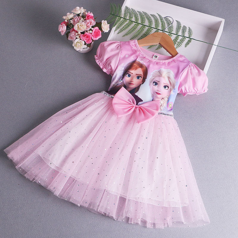 Elsa Dress Cape New Girl Dress Lace Toddler Princess Costume For Casual Wear Holiday Birthday Party