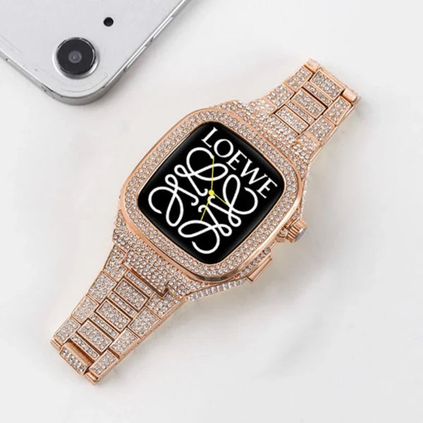 Luxury Metal CrystalDiamond Case Strap
