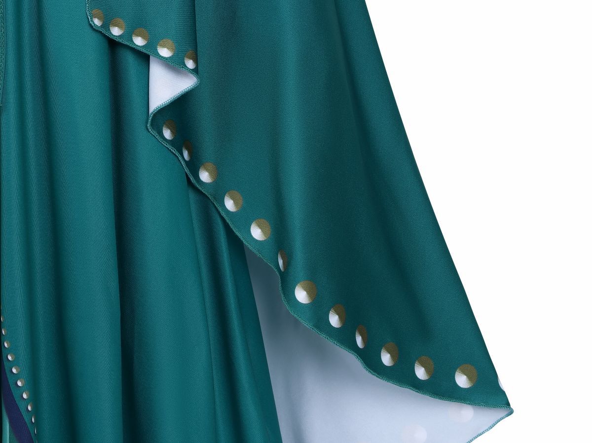Frozen 2 Anna Costume Set Girl Dress Cape Cosplay Party Holiday Halloween